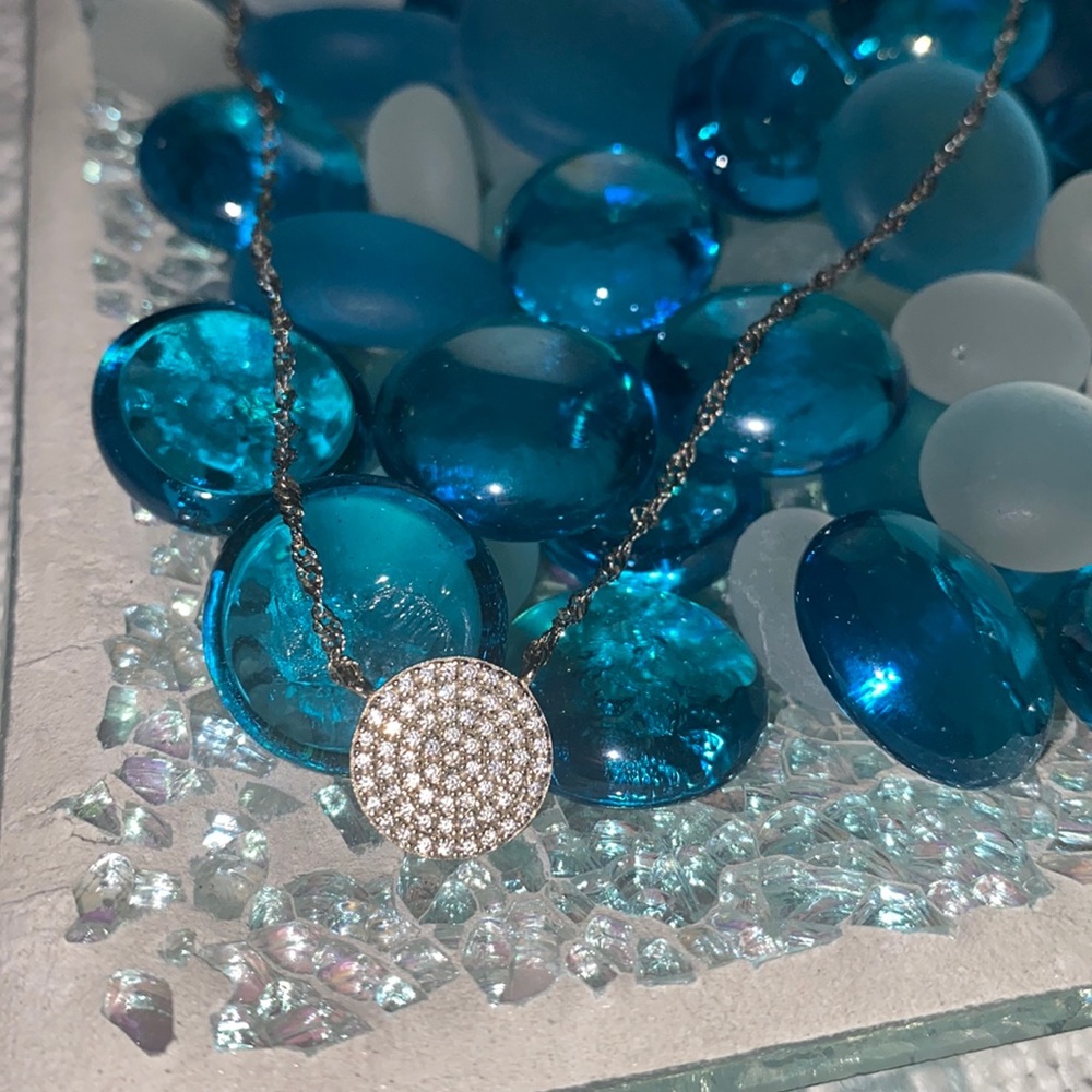 💕sterling Silver Round Necklace💕